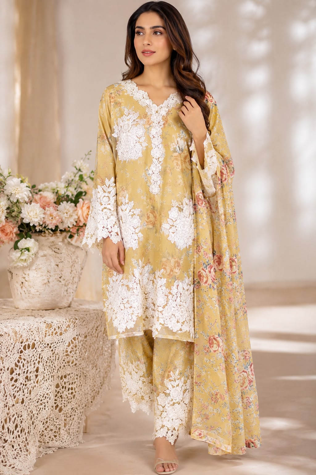 Floral Plazo Heavy Party Wear Design (CODE-06)